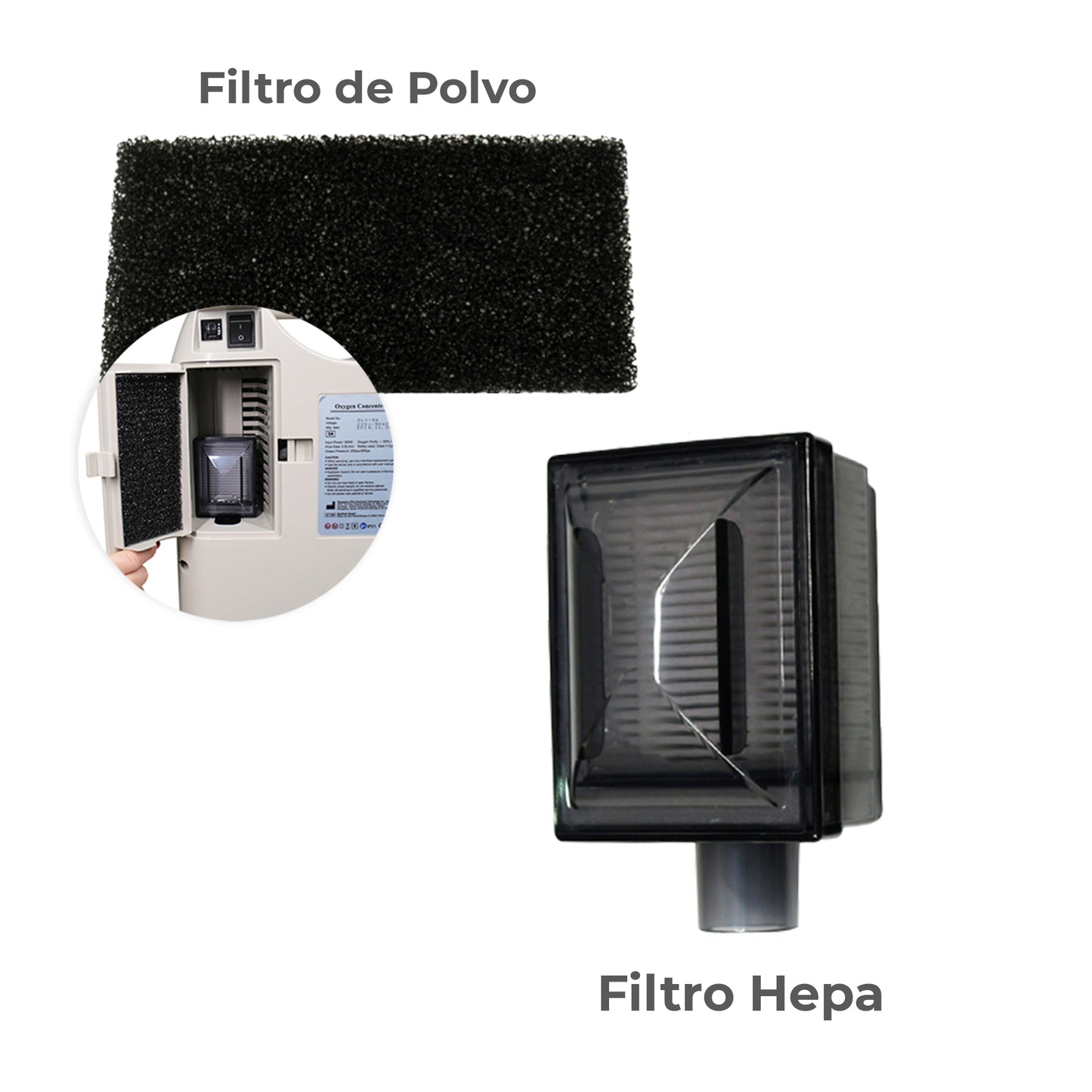Filtro HEPA para Concentrador de Oxígeno OLIVE OLV-10